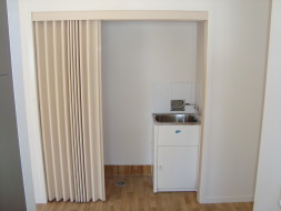 Vinyl Folding Concertina Door pulled aside