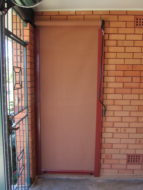 Fabric Side Channel Patio Blind help with blown rain