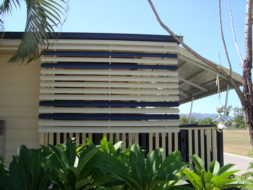 TROPICOOL Fixed Tornado and Cyclone Hooded Awnings on a patio
